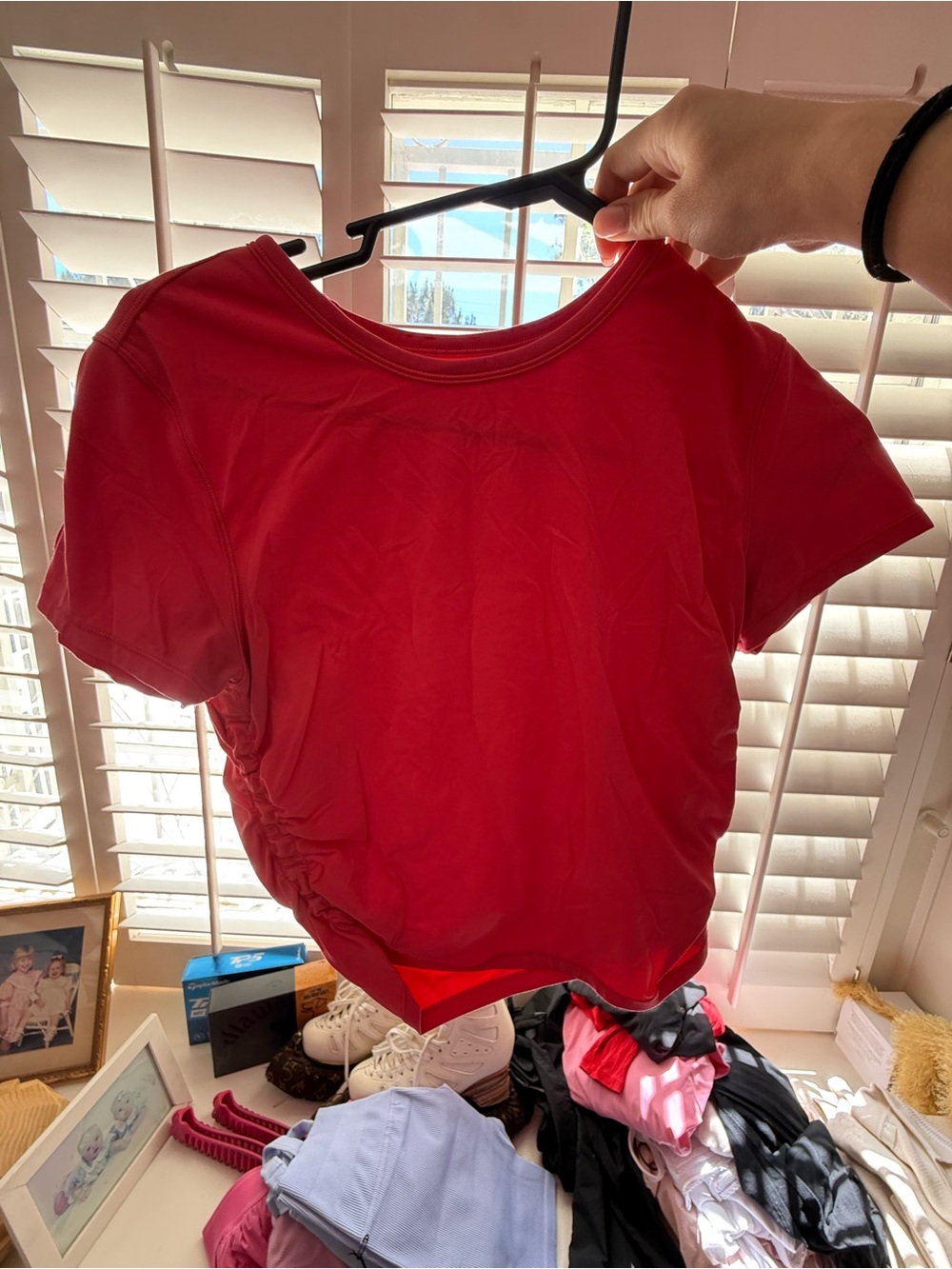 lululemon athletica Red Short Sleeve Athletic Tee
